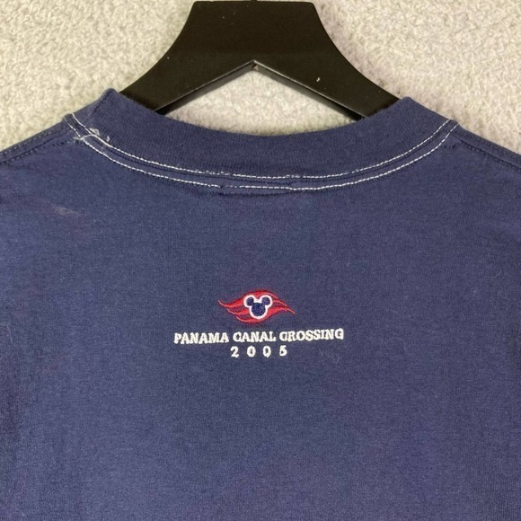 2005 Disney Cruise Line Shirt‎ Panama Canal Crossing Rare DCL Adult Blue Size XL - Picture 11 of 11